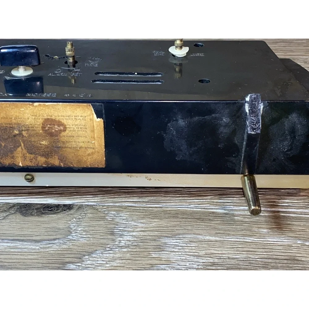 Tokyo Clock Wind Up Alarm music Clock Mid Century *2 jewels* Japan - For Parts